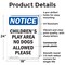 Signmission Children'S Play Area No Dogs Allowed, 18 in W x Rectangle, Plastic OS-2PACK-NS-P-1824-V-10588 - alternate 4